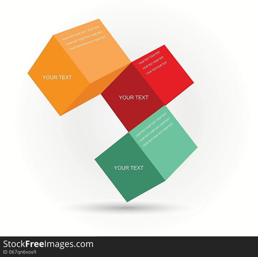 Infographic template, cubes and squares, EPS 10