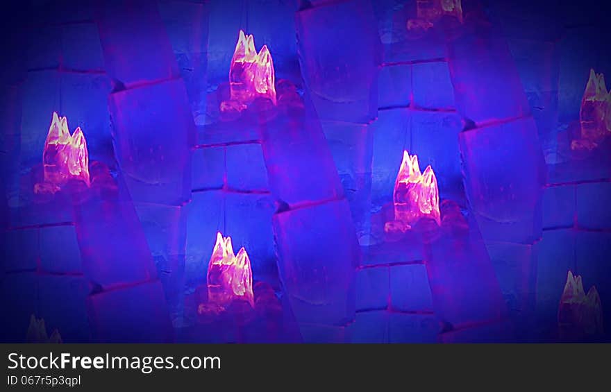 Background With Ice Flames. Looped Seamless