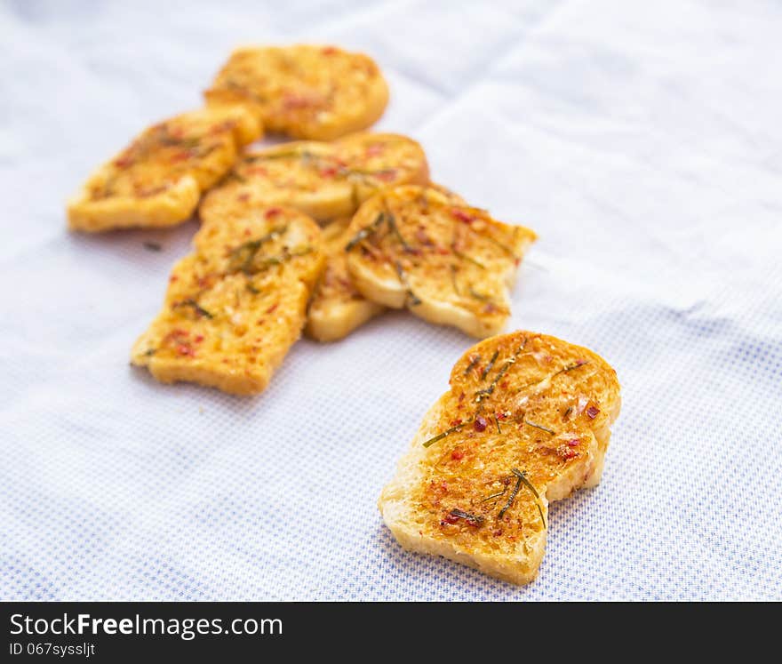 Homemade garlic & herb spicy bread. Homemade garlic & herb spicy bread.