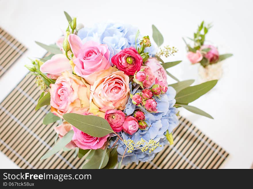 Bright luxury wedding flowers background