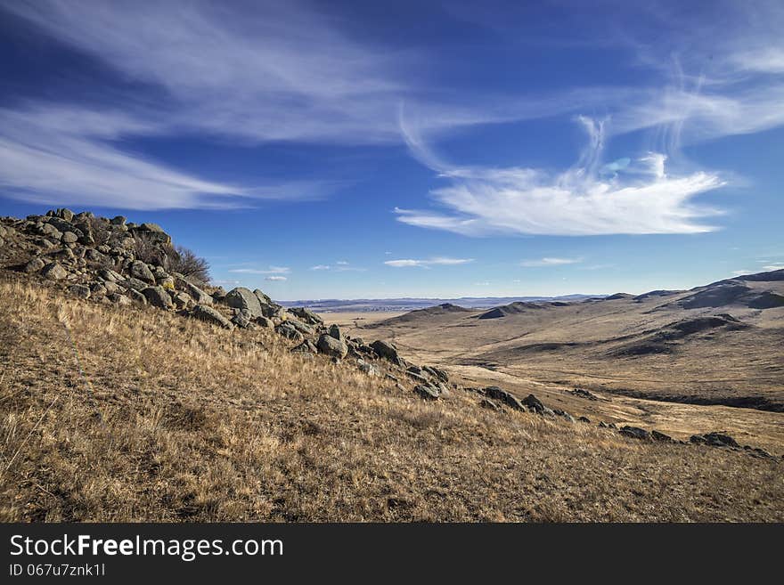 Mountain Tut-Haltuy valley, Borzinsky area, Zabayk