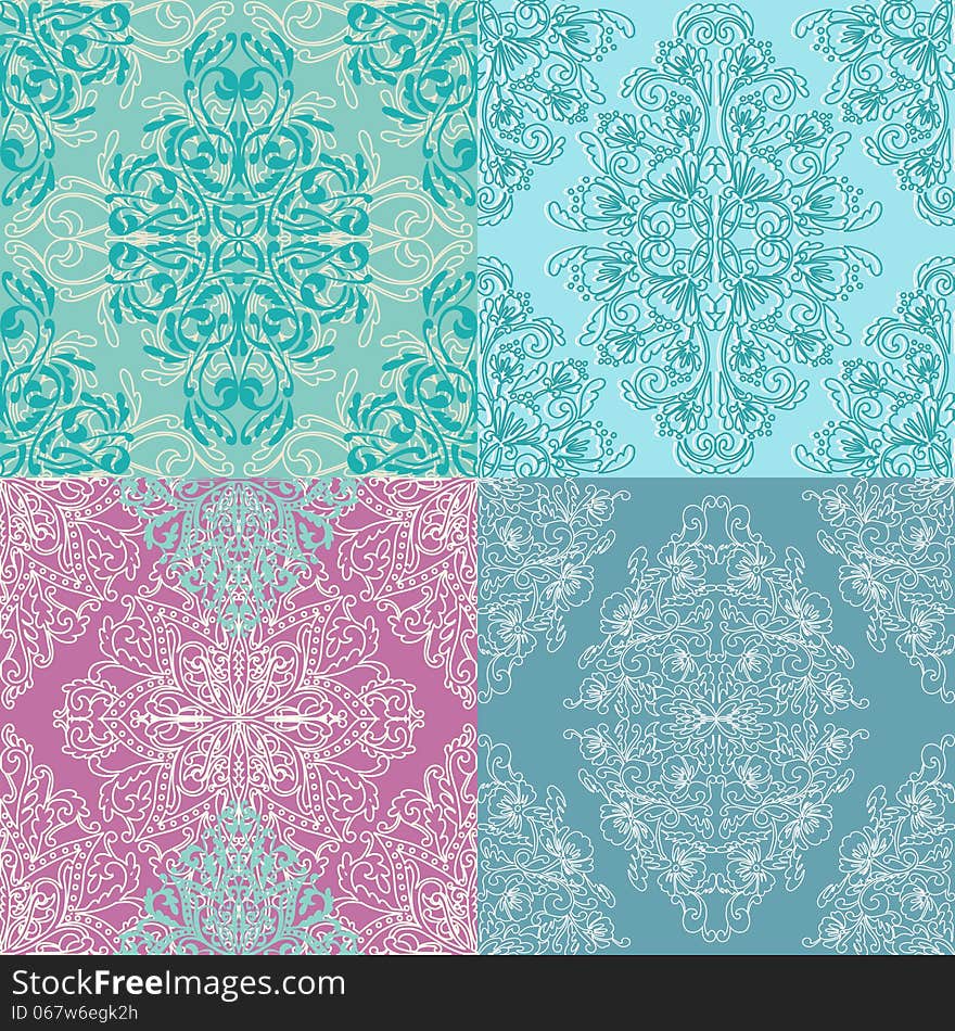 Vector seamless background with flowers. Vector seamless background with flowers