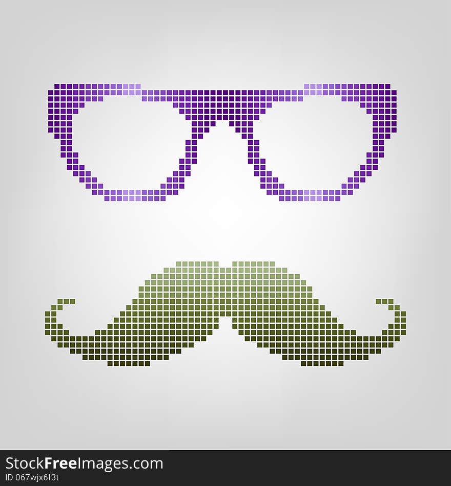 Hipster glasses and mustaches.