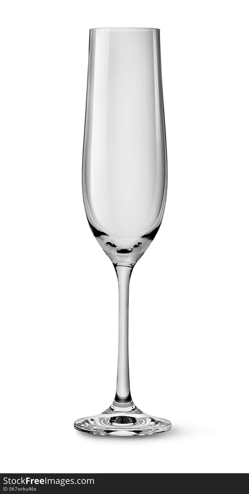 Glass for champagne isolated on a white background