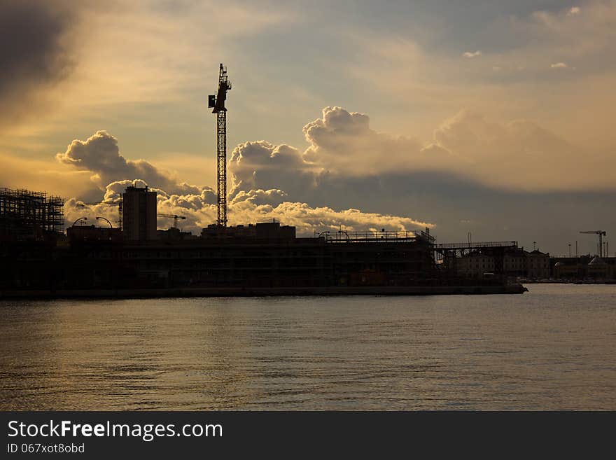 Clouds in the sky of Trieste