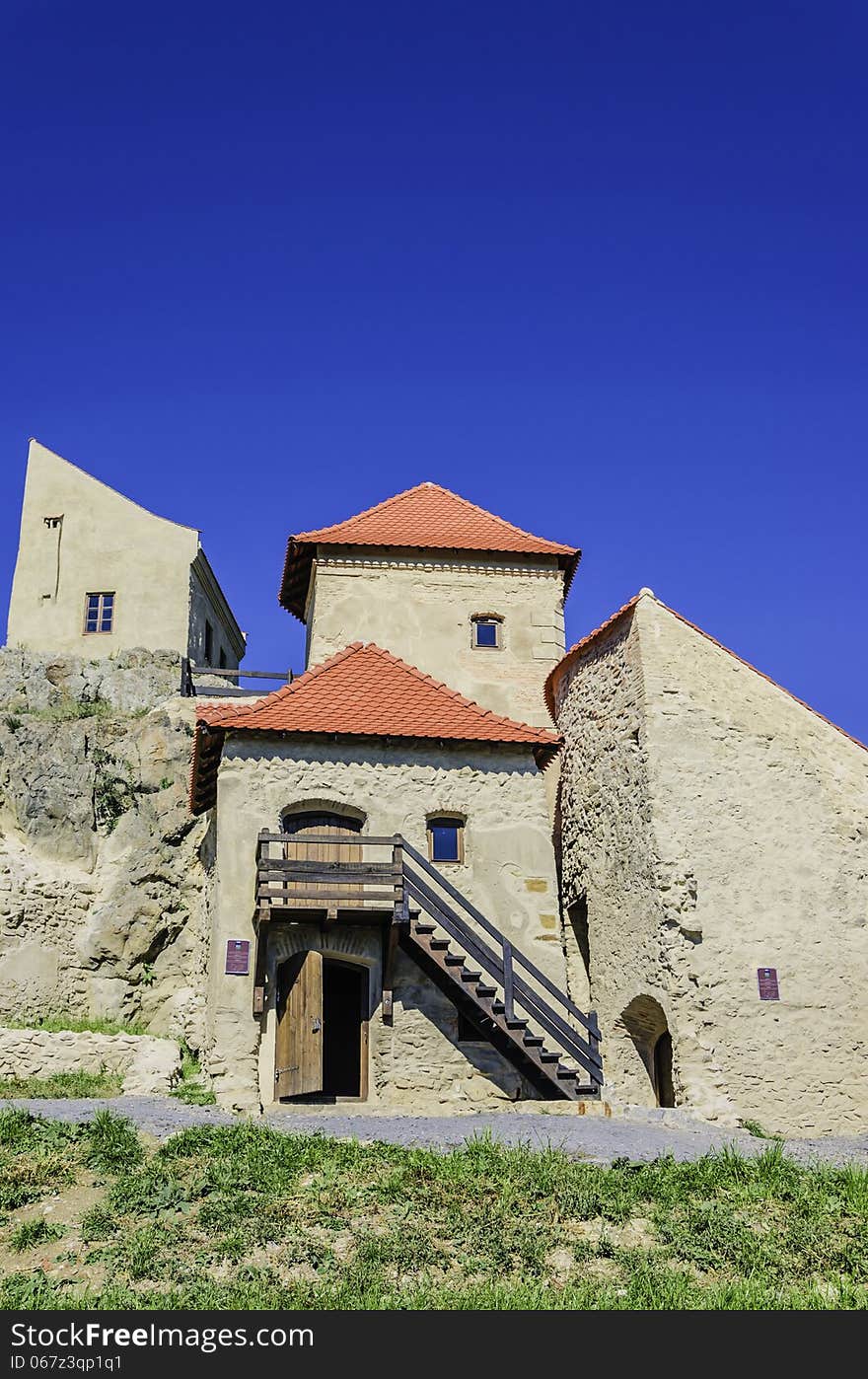 Small house inside the rehabilitated Rupea fortress - the rehabilitation started 3 years ago with European grants. Nowadays, the fortress is being visited by more and more turists as it became the main attraction of the area. Small house inside the rehabilitated Rupea fortress - the rehabilitation started 3 years ago with European grants. Nowadays, the fortress is being visited by more and more turists as it became the main attraction of the area.