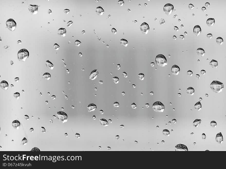 Water drops on window