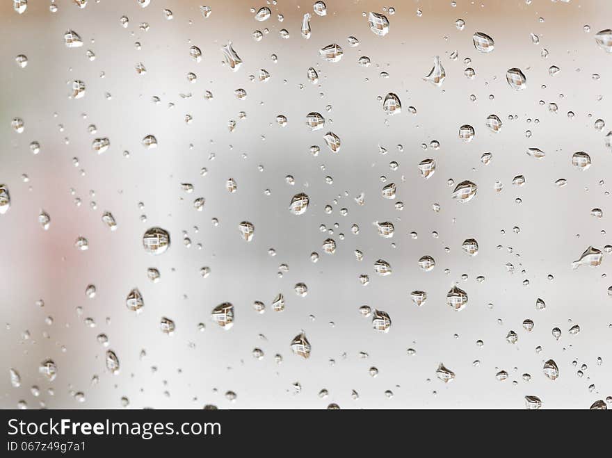 Water drops on window