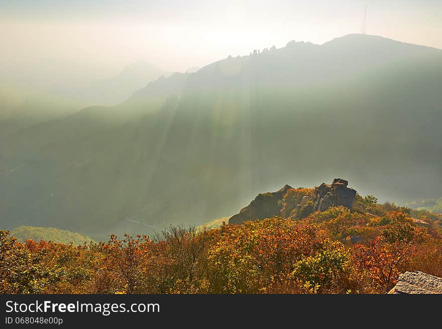 The photo taken in China's Hebei province qinhuangdao city,Zu mountain scenic spot.The time is October 3, 2013. The photo taken in China's Hebei province qinhuangdao city,Zu mountain scenic spot.The time is October 3, 2013.