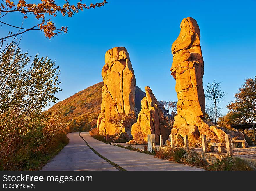 The photo taken in China's Hebei province qinhuangdao city,Zu mountain scenic spot.The time is October 3, 2013. The photo taken in China's Hebei province qinhuangdao city,Zu mountain scenic spot.The time is October 3, 2013.