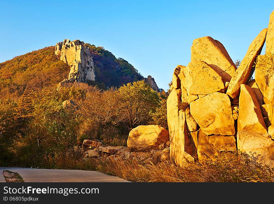 The photo taken in China's Hebei province qinhuangdao city,Zu mountain scenic spot.The time is October 3, 2013. The photo taken in China's Hebei province qinhuangdao city,Zu mountain scenic spot.The time is October 3, 2013.