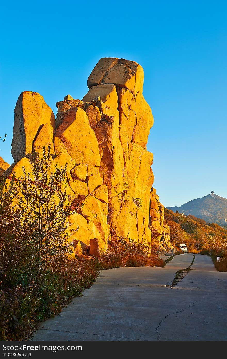 The boulders sunset autumn