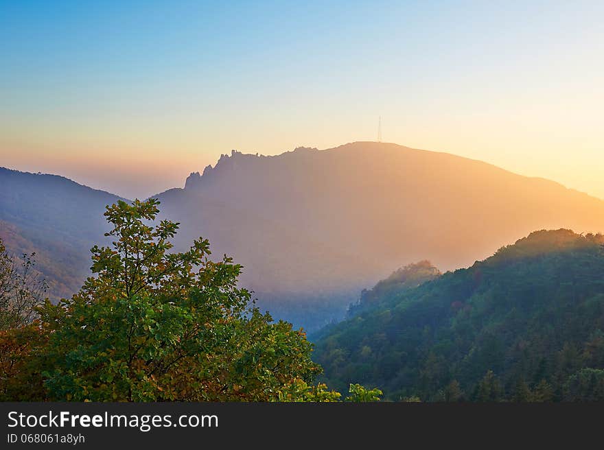 The Mountains Sunset