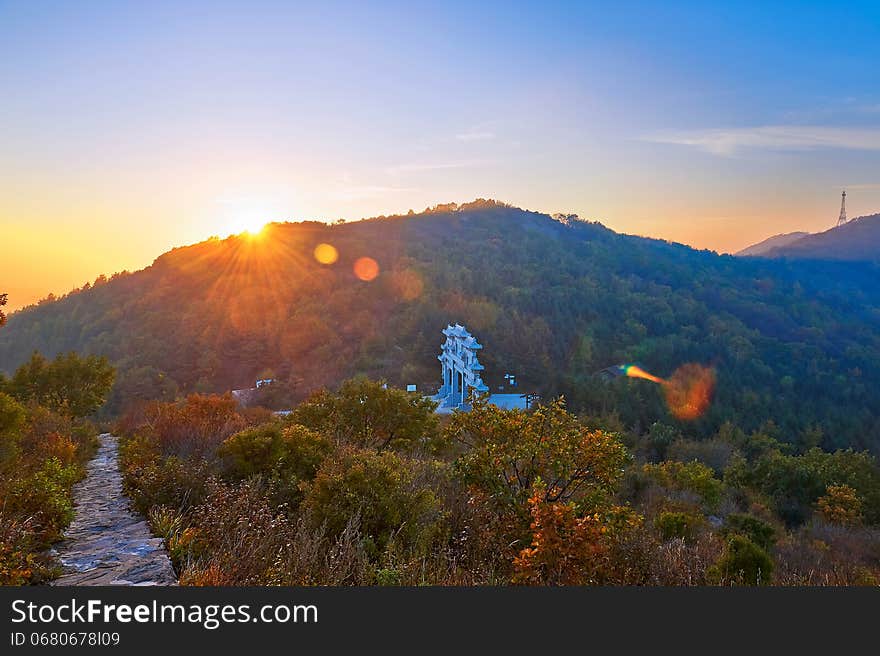 Overlook the north sky gate sunset