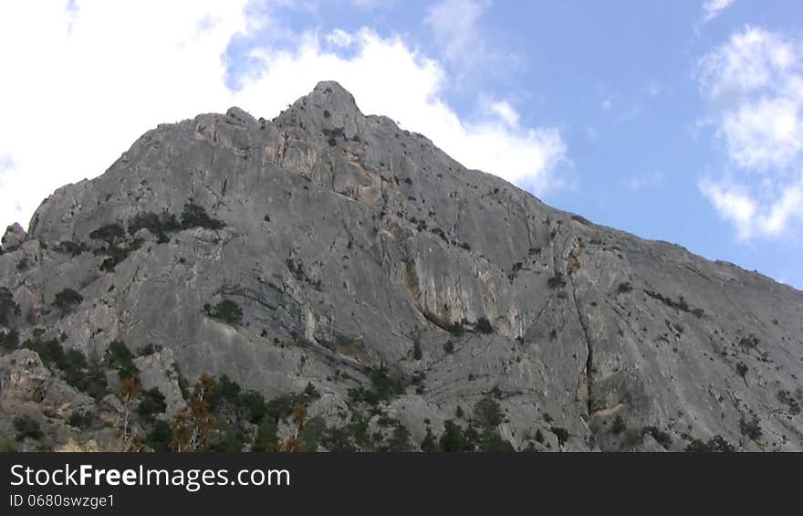 Clouds over the mountain