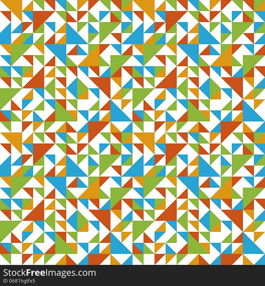 Seamless geometric pattern with triangle.