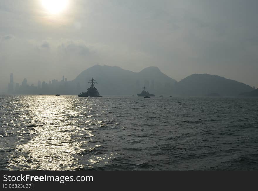 View from an aircraft carrier