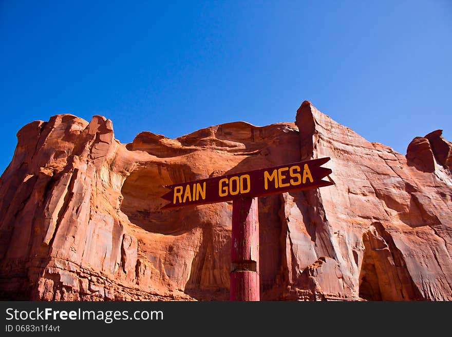 The Rain God Mesa; Monument Valley. The Rain God Mesa; Monument Valley