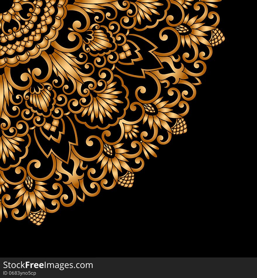 Vector gold ornament.