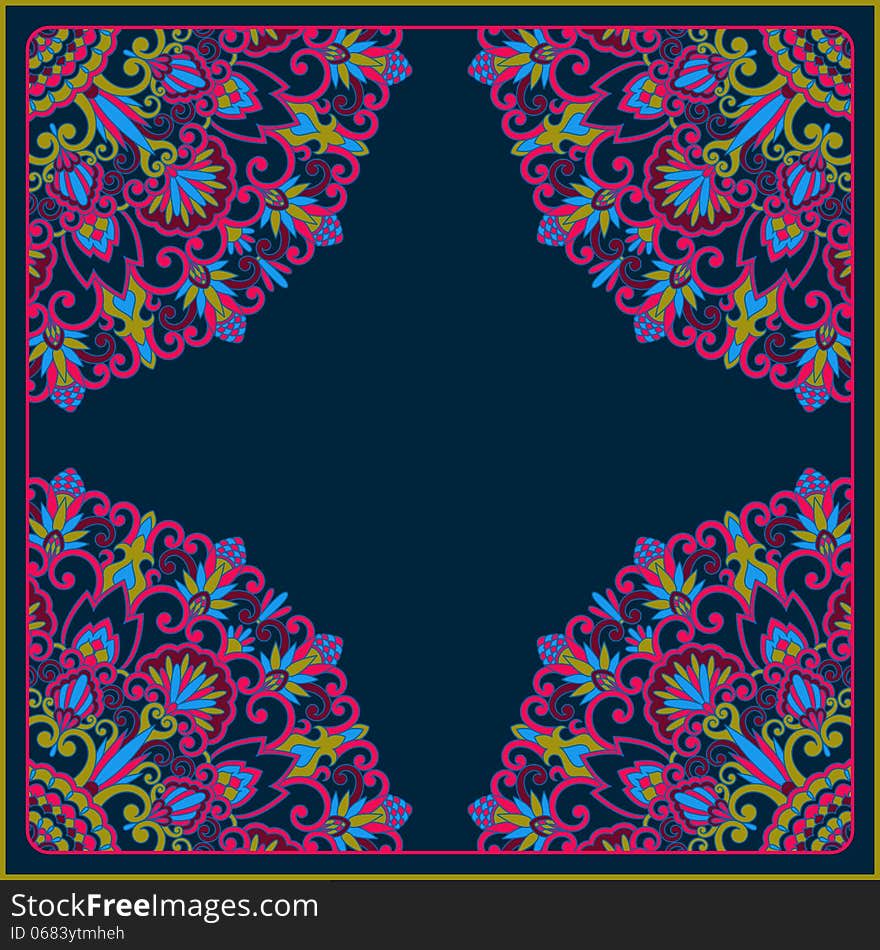 Vector vintage pattern for print, embroidery (you can use this pattern for carpet, shawl, pillow, cushion). Vector vintage pattern for print, embroidery (you can use this pattern for carpet, shawl, pillow, cushion).