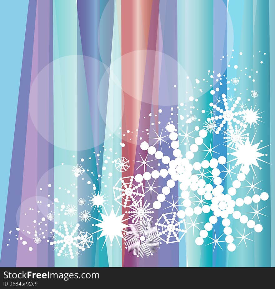 Vector graphic image with beautiful snowflakes theme. Vector graphic image with beautiful snowflakes theme