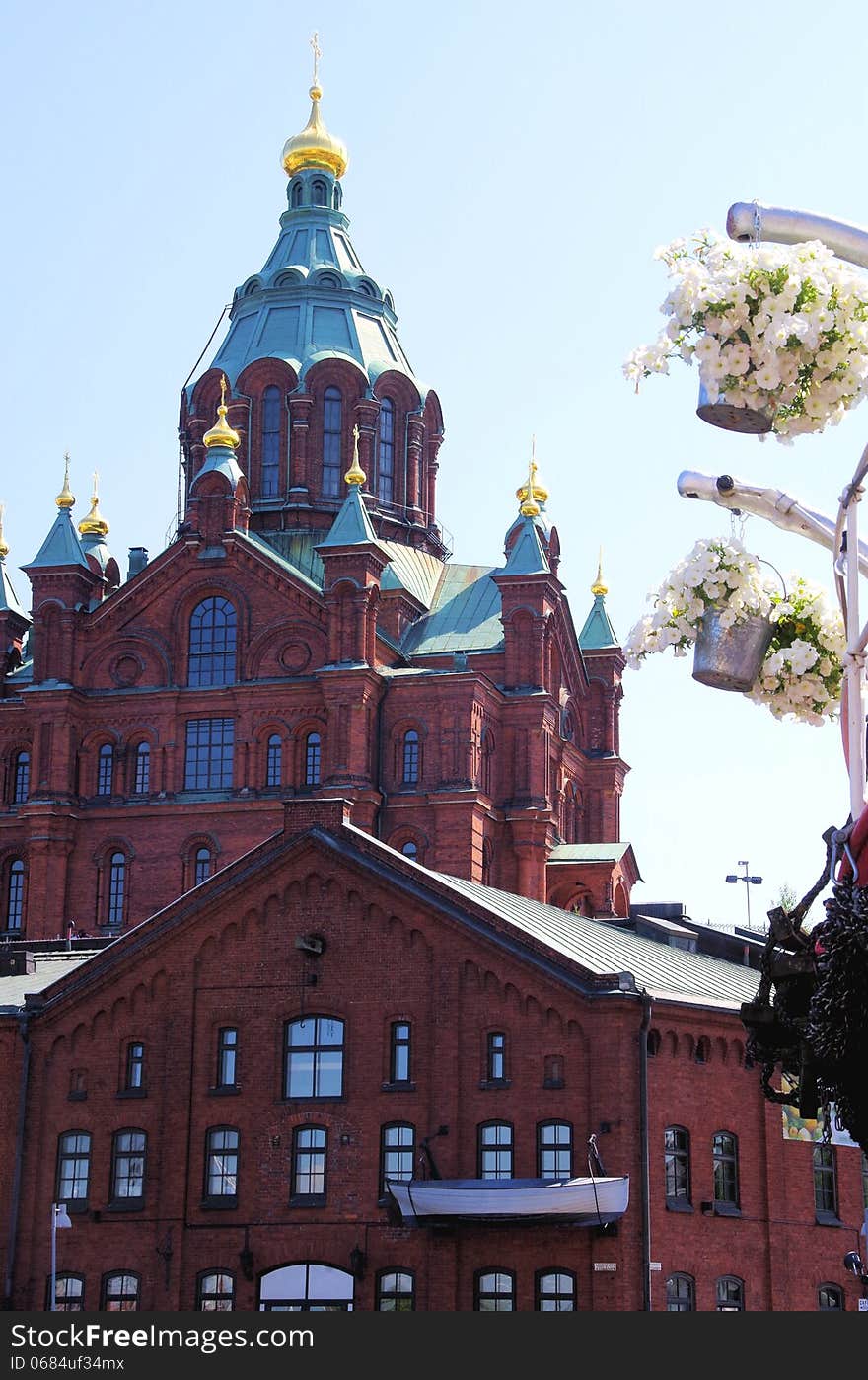 Uspenski cathedral in Helsinki Finland. Uspenski cathedral in Helsinki Finland