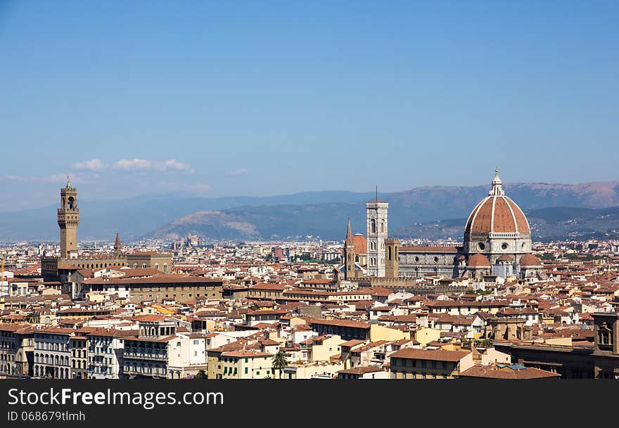 Picture of the view over firenze, with the santa maria del fiore