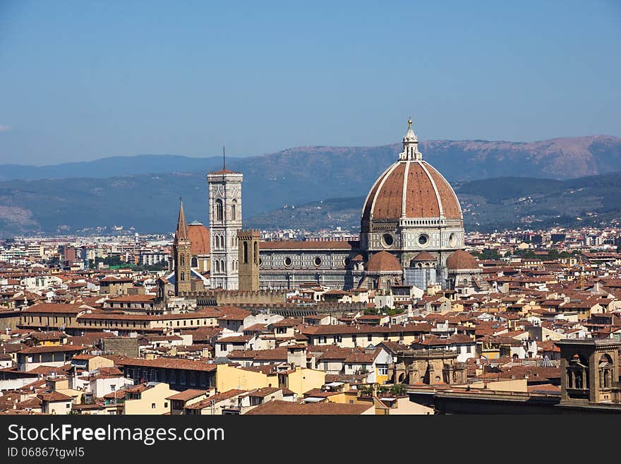 Picture of the view over firenze, with the santa maria del fiore. Picture of the view over firenze, with the santa maria del fiore