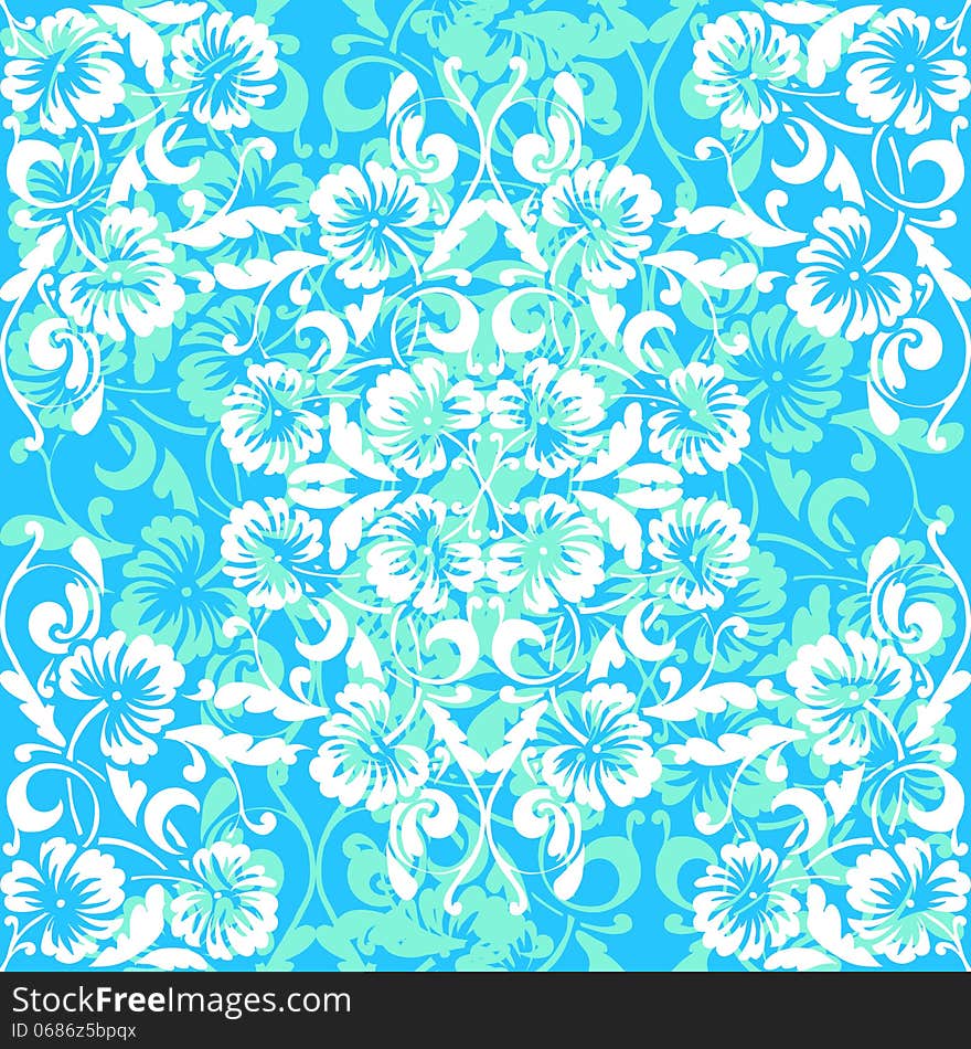 Vector seamless background with flowers. Vector seamless background with flowers