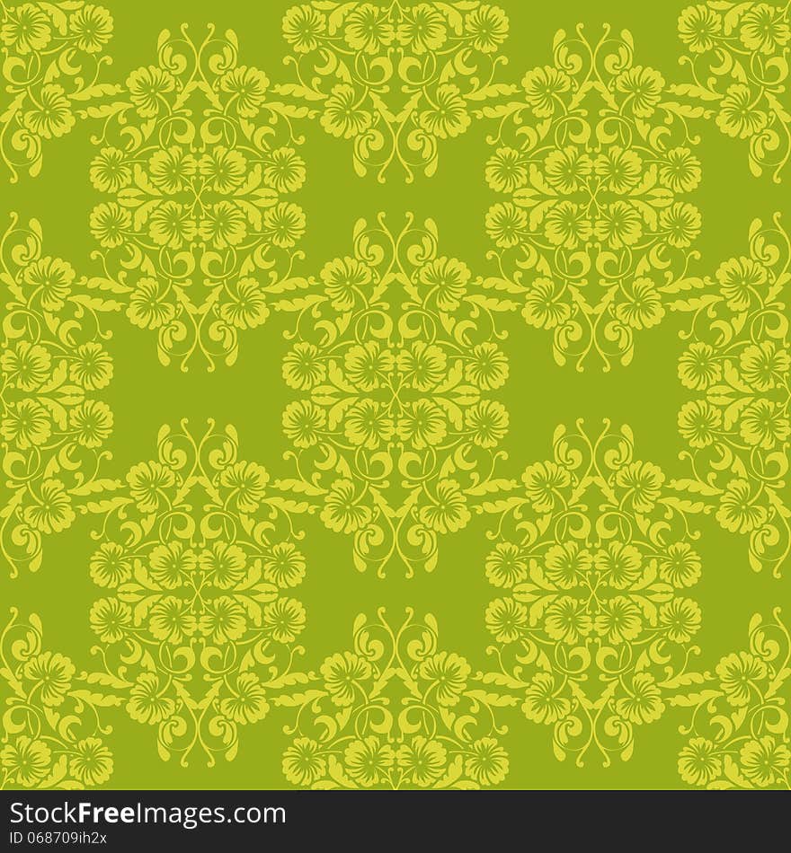 Vector seamless background with flowers. Vector seamless background with flowers