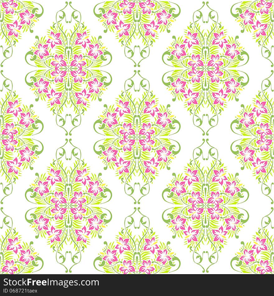 Vector seamless background with flowers. Vector seamless background with flowers