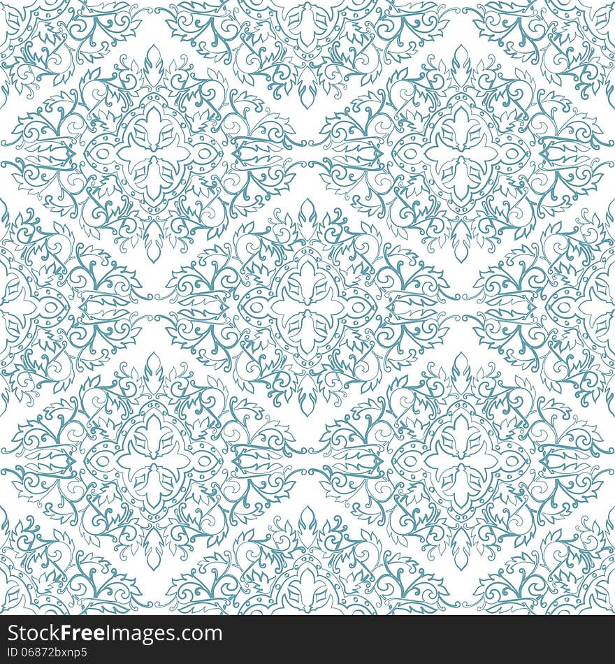 Vector seamless background with flowers. Vector seamless background with flowers