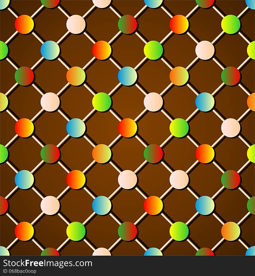 Background with colored balls