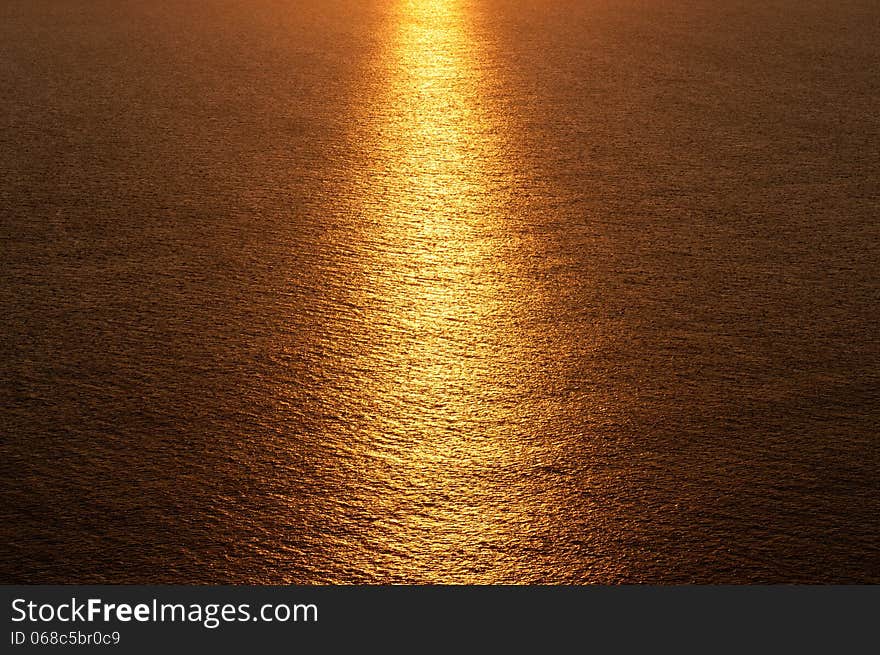 Sunset on the sea background with orange colors. Sunset on the sea background with orange colors.