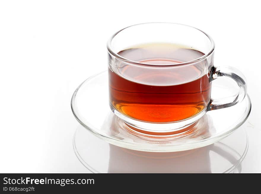 Tea Over White Background