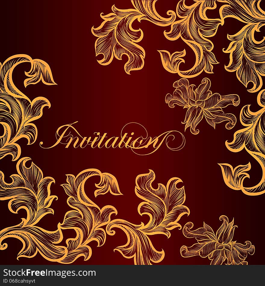 Vector invitation card for design