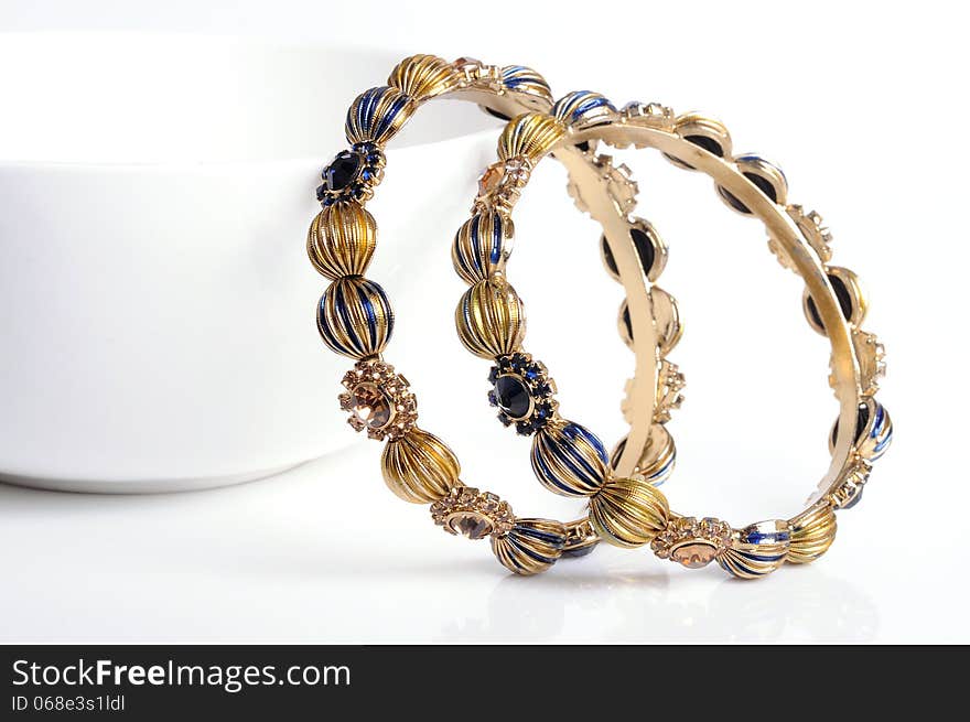 Photo of beautiful fashionable bracelet