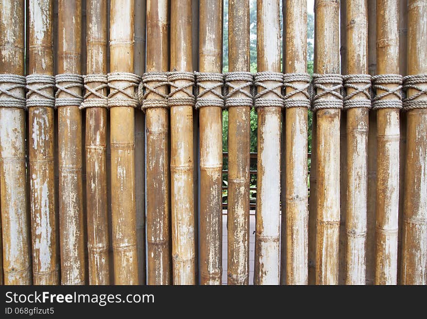 Bamboo wall as the background. Bamboo wall as the background