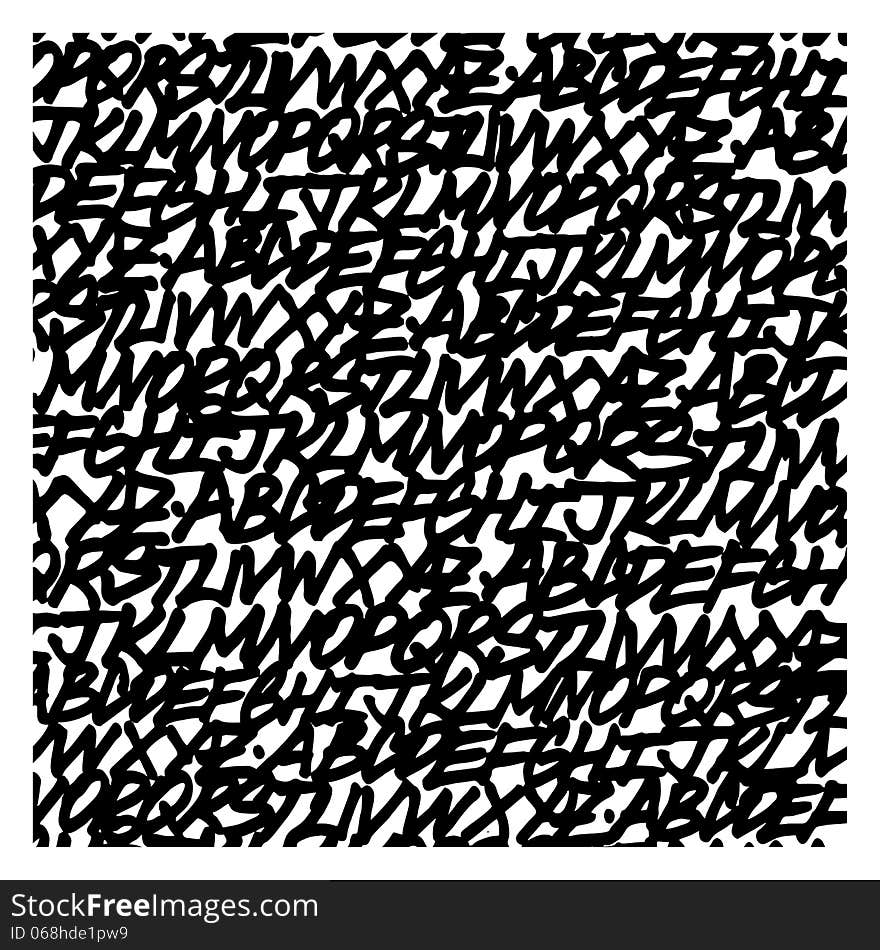 Graffiti Tags Pattern Alphabet