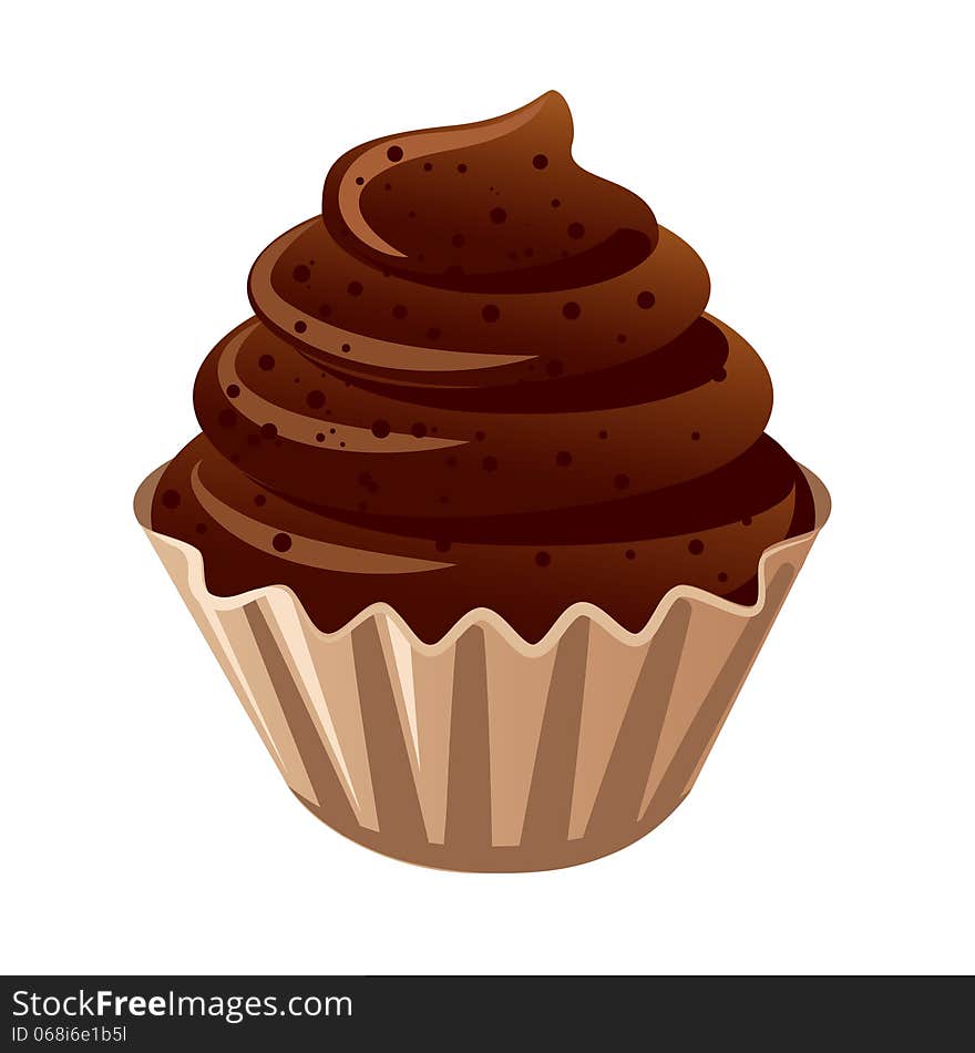 Illustration of tasty chocolate cake