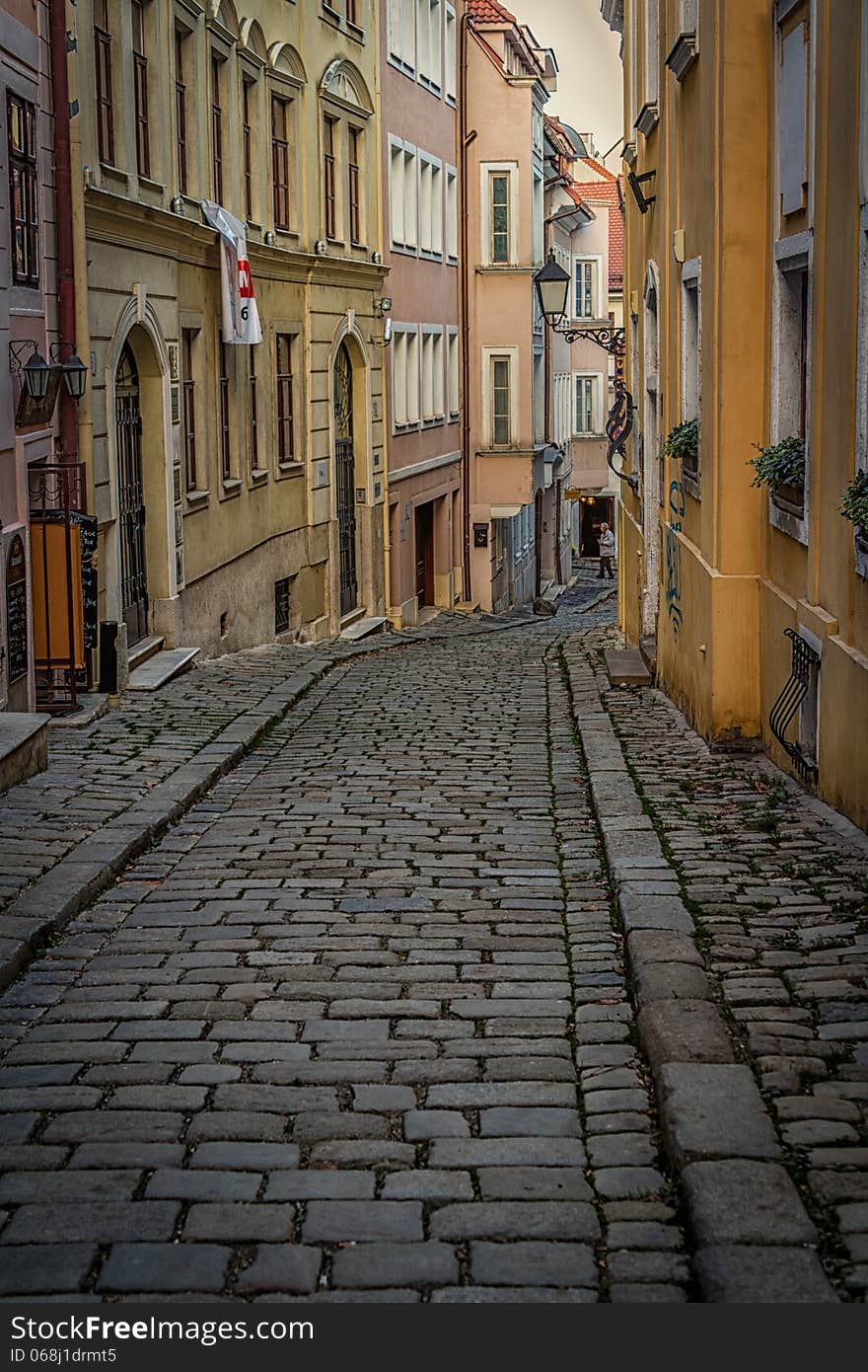 Quite streets, ideal for meandering down, in the city of Bratislava. Quite streets, ideal for meandering down, in the city of Bratislava