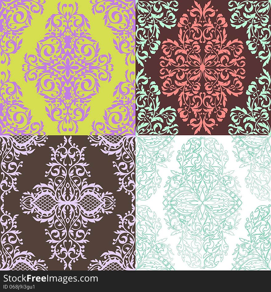 Vector seamless background with flowers. Vector seamless background with flowers