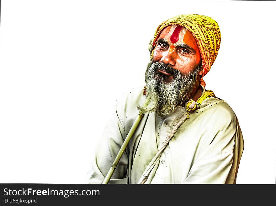 An Indian Hermit or Sant.