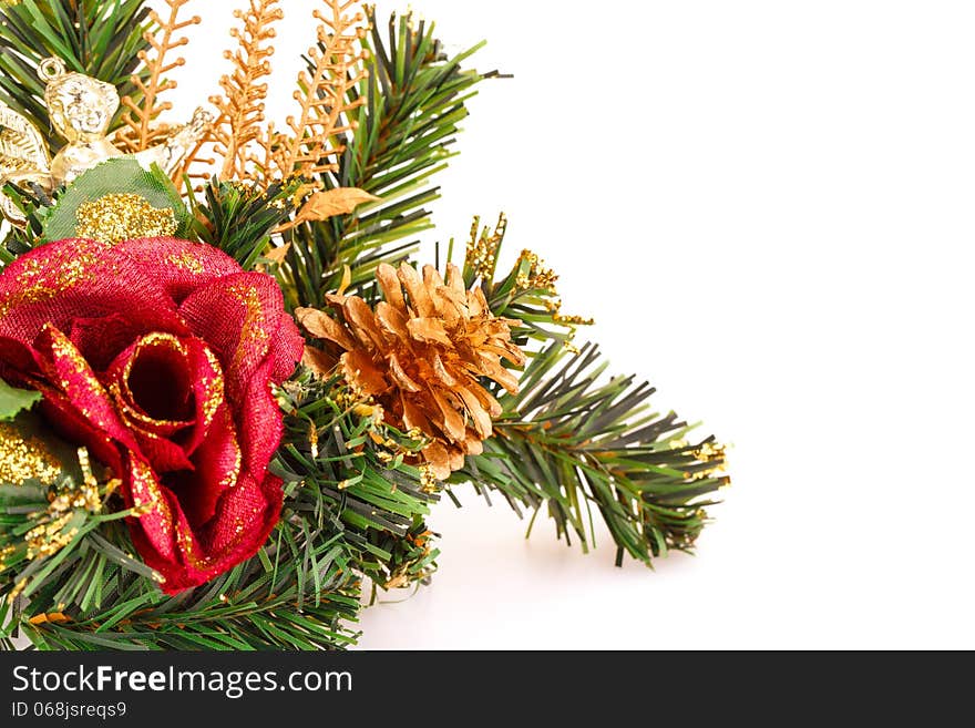 Christmas decoration isolated on white background.