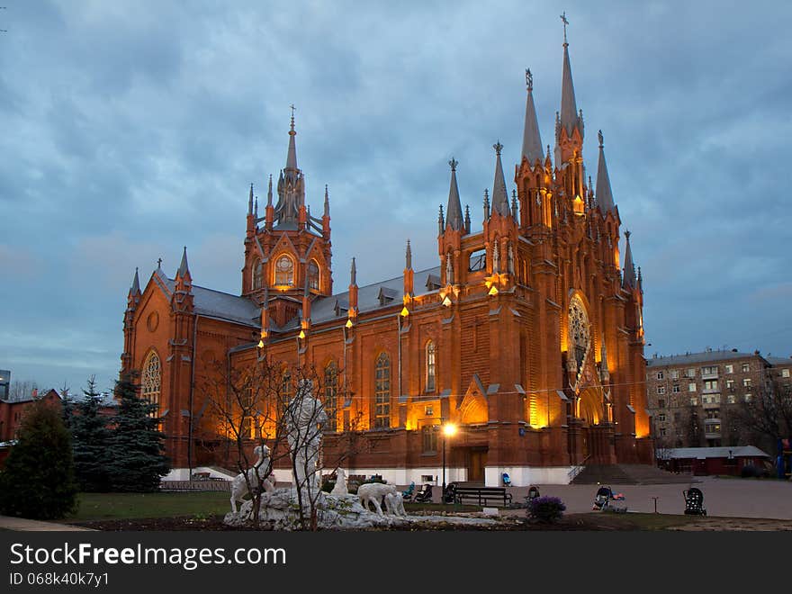 Russia. Catholic Cathedral in Moscow.