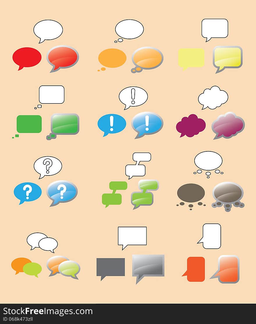 Text Bubbles Set