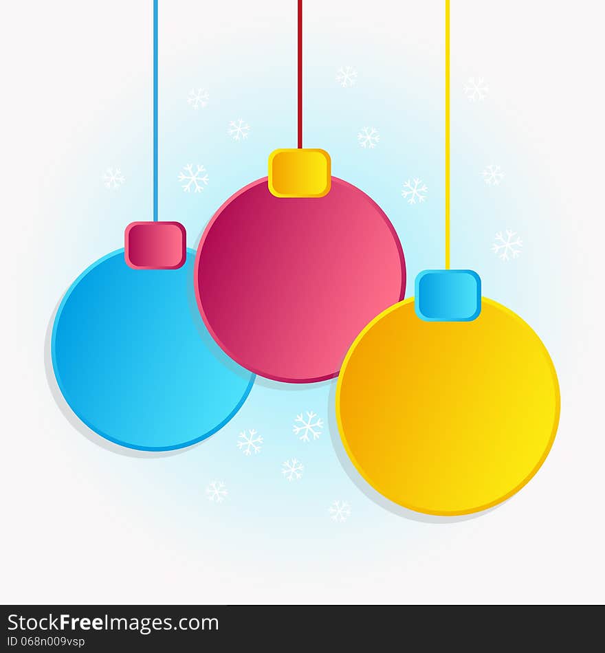 Abstract christmas balls on a white background. Abstract christmas balls on a white background