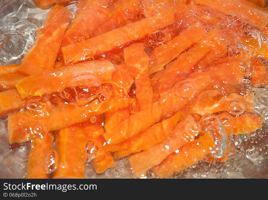 Boiling carrot