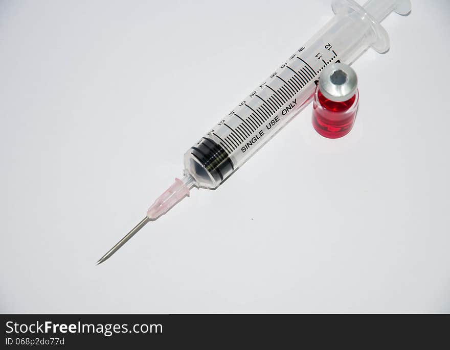 Syringe use injectioninto medicine into the body