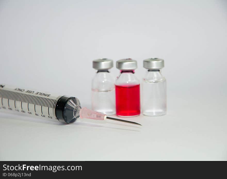 Syringe use injectioninto medicine into the body